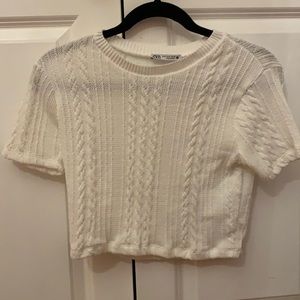 Zara cropped shirt